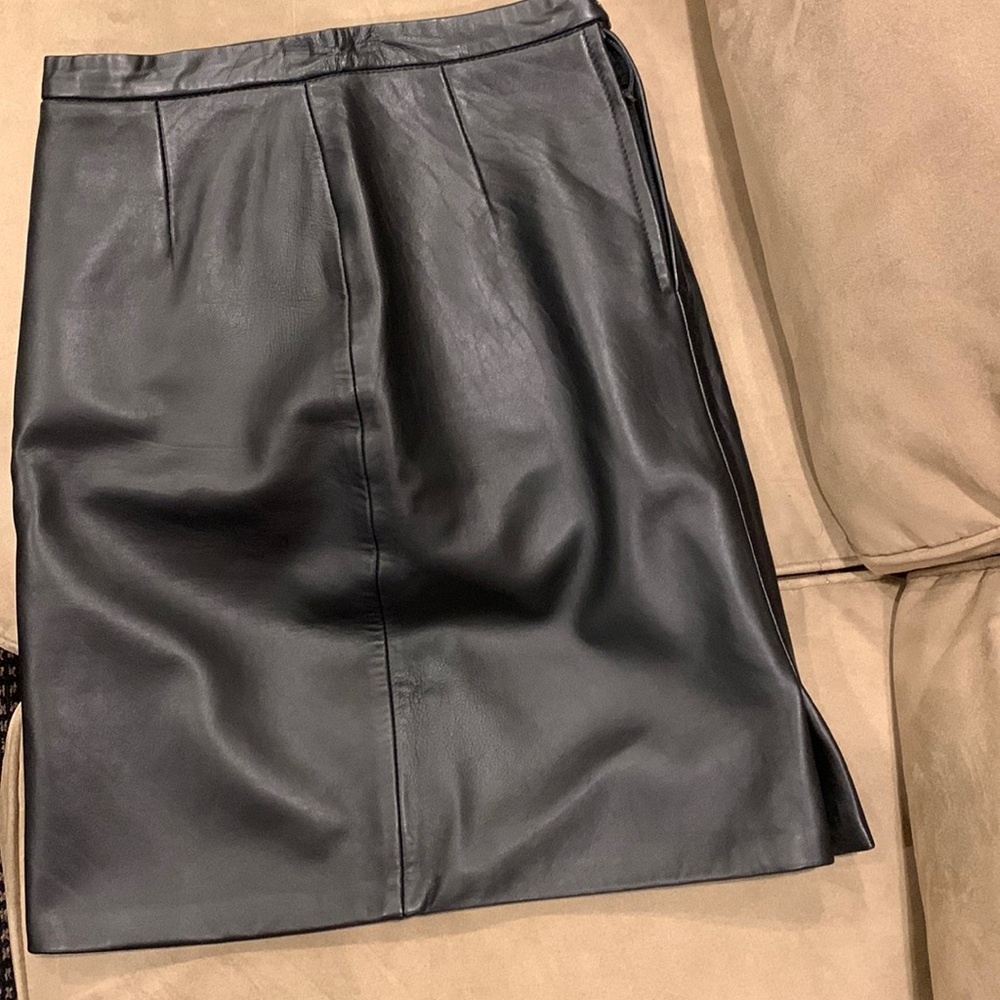 Real leather skirt